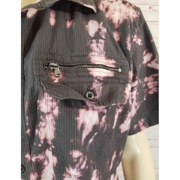 ROCK REPUBLIC Custom Reverse Tie-Dye Mens Shirt M - Picture 2 of 10